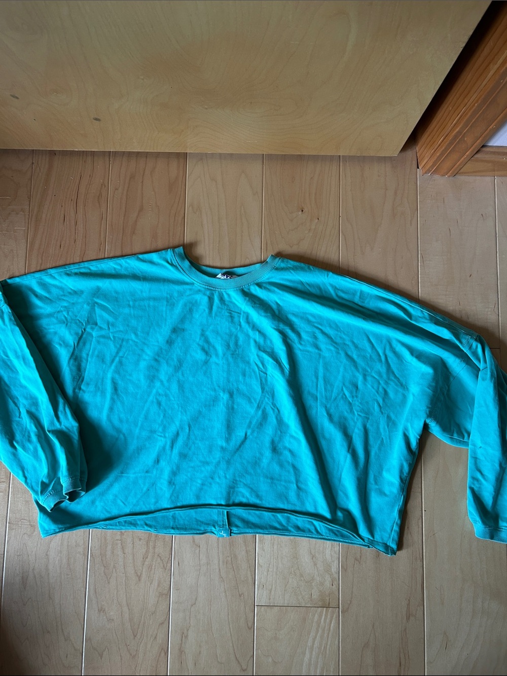 JoyLab Teal Relaxed Crewneck Sweatshirt